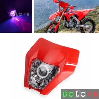Faro LED para moto de cross KTM 300 EXC 2014-17 690 SMC R 250 XC-W con marca E roja Foto 1 de 4