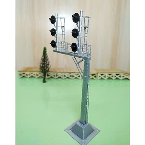 1 x HO scale searchlight cantilever signal tower metal 3-colors 2 tracks #CS33 - Picture 1 of 6