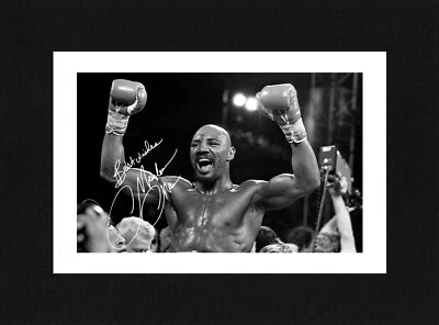 8X6 Mount MARVELLOUS MARVIN HAGLER Signed PHOTO Boxing Print Ready to Frame - Image 1 of 2