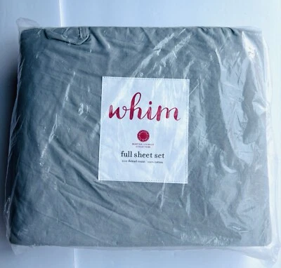 Colección Whim by Martha Stewart algodón 4 piezas  Juego de sábanas, vintage lavado gris acogedor Foto 1 de 4