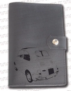 Portadocumenti portalibretto pelle auto Fiat 500L vintage Libro Leather - Picture 1 of 2