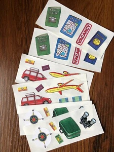 Creative Memories Traveling Stickers - Set of 6 Strips, 3 different type - NLA - Picture 1 of 2