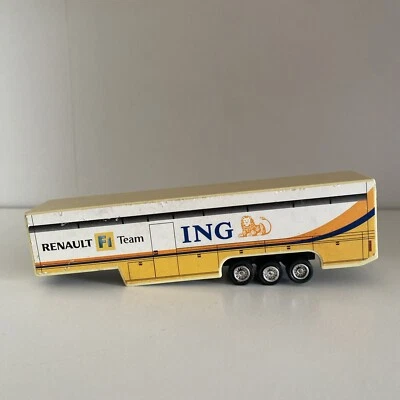 New Ray Remorque ING Renault F1 Team Jouet Ancien En Plastique - Photo 1/4