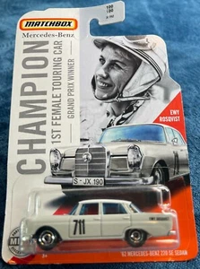 1st Female Touring Car Ewy Rosqvist Matchbox 1962 MERCEDES-BENZ 220S rally car - Picture 1 of 1