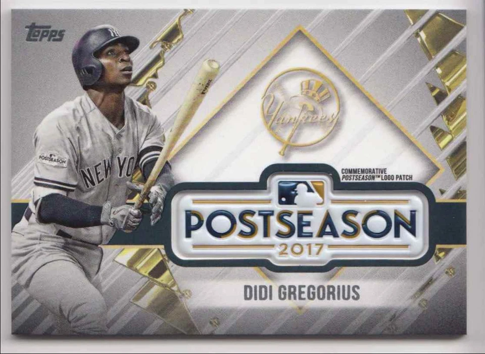 2018 Topps Update MLB Postseason Logo Manufactured Patch Didi Gregorius New York - Image 1 of 2
