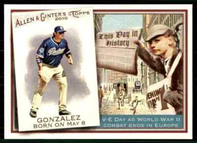 2010 Topps Allen & Ginter Baseball TDH32 Adrian Gonzalez San Diego Padres - Image 1 of 2