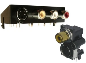 LNB0578; Kombibuchse einfach/3-fach Cinch + MiniDIN, mehrere Versionen - Picture 1 of 6
