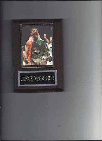 CONOR McGREGOR PLAQUE WITH UFC BELT & FLAG CHAMPION MMA Cover