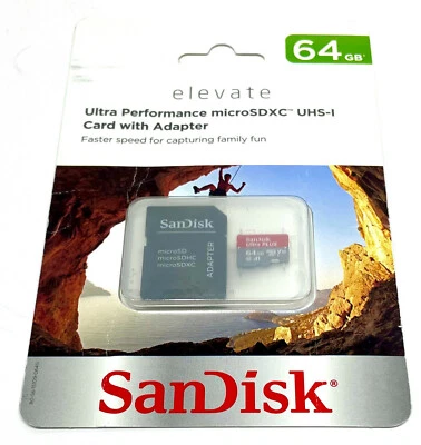 SanDisk Ultra PLUS microSDXC (UHS-1) (64GB) (SDSDQUIP-064G-T46) (NISB) - Image 1 of 2