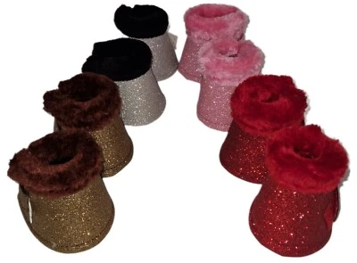 Hufglocken Mini Shetty Glitzer Falabella Rot Rosa Blau Silber Braun Schwarz TY  - Bild 1 von 4