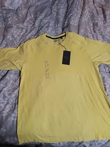 Men's Size Parge Vrst Yellow Short Sleeve Shirt - Picture 1 of 14