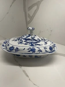 DE COLECCIÓN TUREEN AZUL MEISSEN CEBOLLA TUREEN AZUL CEBOLLA INGLESA. - Imagen 1 de 12