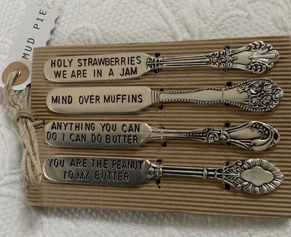 Mud Pie Spreaders Charcuterie Breakfast Muffins Jam Butter Peanut Butter - Image 1 of 4