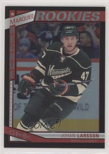 2013 O-Pee-Chee Marquee Rookies Black Rainbow Foil /100 Johan Larsson Rookie RC