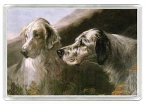 ENGLISCHER SETTER HUNDEKOPF STUDIE HUND KUNSTDRUCK NEUHEIT KÜHLSCHRANKMAGNET TOLLES GESCHENK - Bild 1 von 1