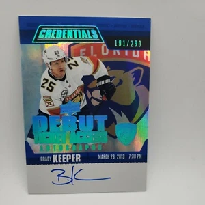 2019-20 UD Credentials Brady Keeper Rookie Auto /299 RTAA-BK Debut Ticket Access - Picture 1 of 8
