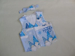 Boys Gnomes waistcoat & bow tie age 3-4 years party Christmas outfit handmade - Picture 1 of 3