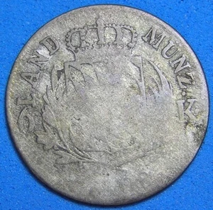 Bavaria 6 Kreuzer Silver Coin 1808, Free Shipping for Additional Purchases - Picture 1 of 2