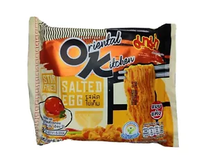 Fideos instantáneos cocina oriental MAMA OK huevo salado frito sabor comida tailandesa 4 piezas - Imagen 1 de 11