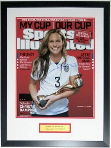 Christie Rampone Autografiado US World Cup 18x24 Photo Fanatics COA Framed Plate - Imagen 1 de 5