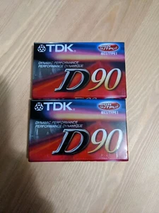 Paquete de 2 cassette de audio estándar TDK D90 - Imagen 1 de 3