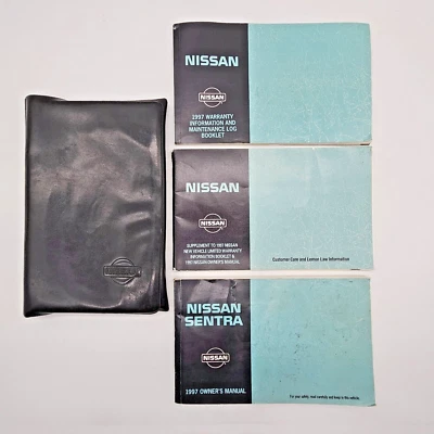 Manual do proprietário Nissan Sentra 1997 fabricante de equipamento original, manual de suplemento, registro de manutenção e estojo - Imagem 1 de 4