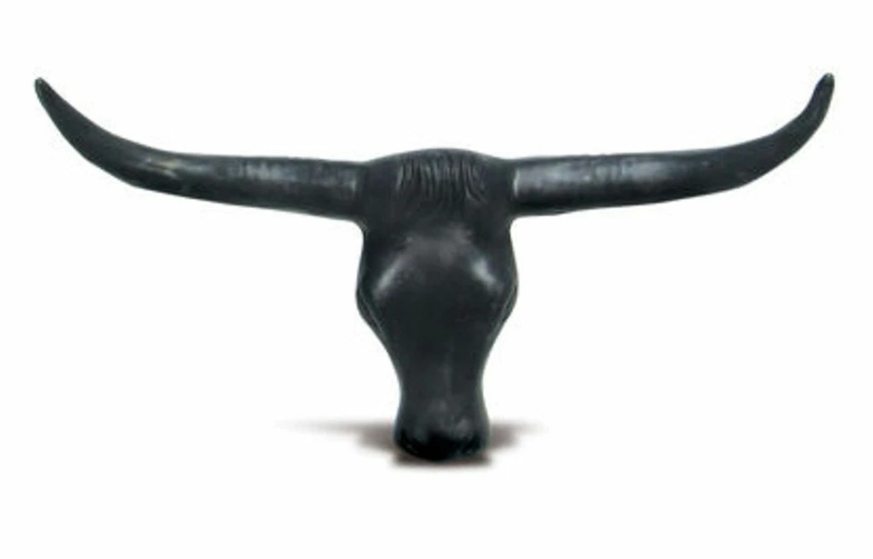 R-wt-bk High Country Plastics Roping Horns Watusi Head W Spikes Portable Team Rodeo Practice Cattle 642096605051