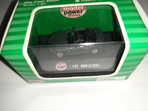 Model Power Minis 1/87 Scale BMW Z4 2003 Gray New FREE SHIPPING - Picture 1 of 2
