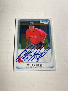 Boston Red Sox MILES HEAD Signed Card