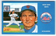 1969 NY Mets Baseball Postcard Susan Rini Jim McAndrew Unused Limited Edition