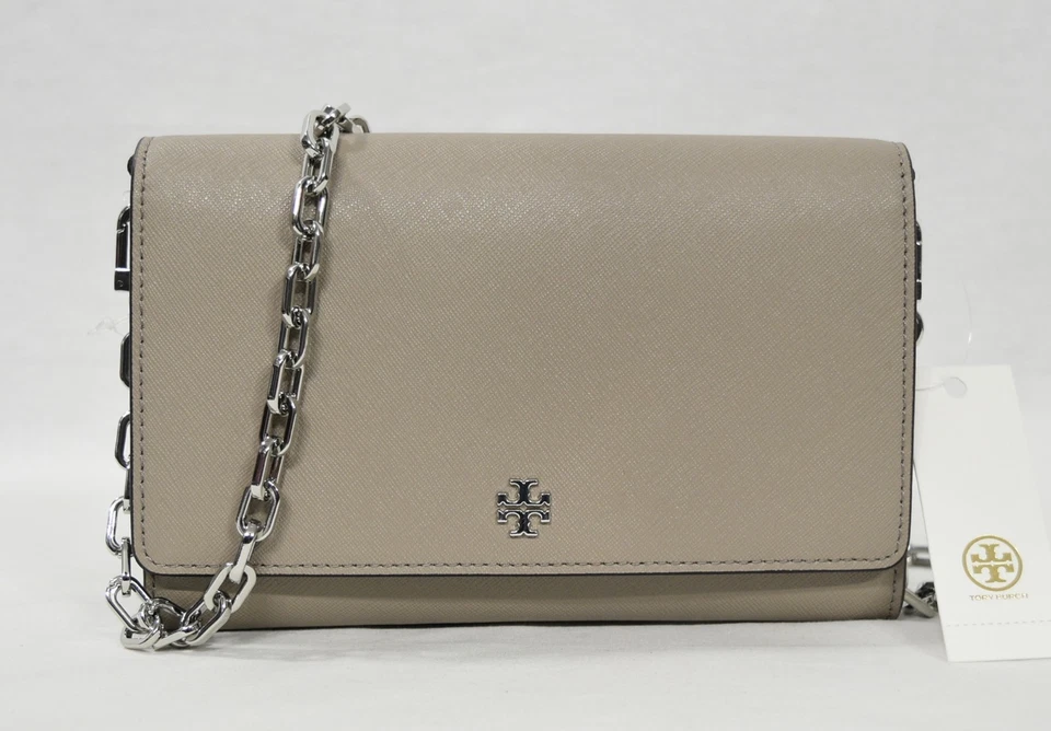 Tory Burch Robinson Chain Wallet Crossbody Bag Frenchgray 11169106 0616