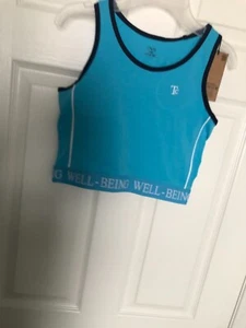 OVS TC Girls Top kids' Years 13/14 light Blue/Blue Exercise Top NWT - Picture 1 of 5
