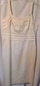 Calvin Klein Women's Cream Sheath Dress Size 12 BUST 38 Waist 33 In - Picture 1 of 11
