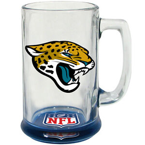Jacksonville Jaguars Hunter Mfg NFL 15oz Bottoms Up Highlight Sport Glass Mug 