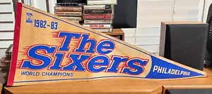 Banderín vintage 1982-83 NBA The Sixers Eastern Division Champs - Imagen 1 de 5