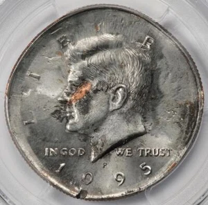 1995 PCGS MS64 Double Struck BS Struck In Copper Kennedy Half Dollar Mint Errors - Picture 1 of 5