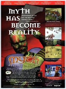 Vintage Print Ad 1998 Myth Fallen The Lords PC Game Original Promo Poster Art - Picture 1 of 4
