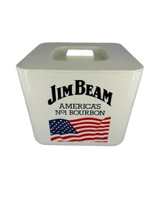 Rare Jim Beam Promo Patriotic Plastic Ice Bucket Supadry 2154 England Made (LK) - Picture 1 of 3