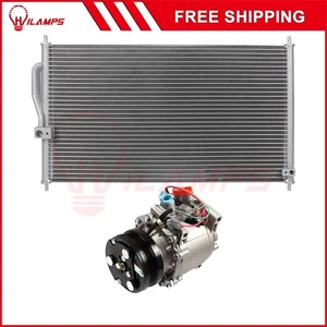 AC Condenser & AC Compressor Cooling Kit For 1997-2001 Honda CR-V 4-Door 2.0L l4 - Picture 1 of 8