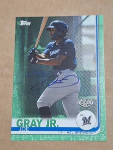 2019 JOE GRAY JR TOPPS PRO DEBUT GREEN AUTOGRAPHED AUTO ROOKIE CARD RC /99 #140 - Picture 1 of 2