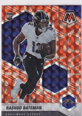 2021 Panini Mosaic Rookies Rashod Bateman #310 Mosaic Reactive Orange Prizm NFL - Image 1 of 2