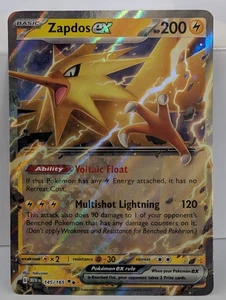 Pokemon SV: Scarlet & Violet 151 Zapdos ex #145/165 - NM - Picture 1 of 2