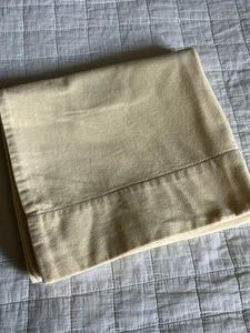 LL Bean Home Flannel Pillowcase Pale Yellow Cotton Portugal KING - 3 Available - Picture 1 of 6