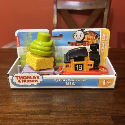 Thomas & Friends Toddler Toy My First Nia Push-Along Train with Stacking Cargo f - Image 1 of 3