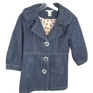 Chaqueta vaquera Hot & Delicious para mujer Y2K Boho años 90 corazones minimalista calle M - Imagen 1 de 8