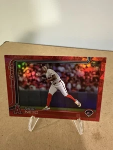 2025 Topps Baseball Series 1 Zach Neto RED Cactus 5/5 Angels Red Color Match SSP - Picture 1 of 2