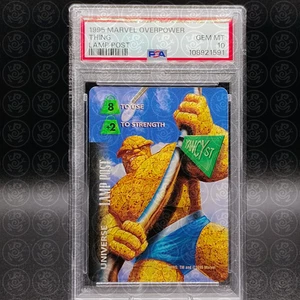 1995 Marvel Overpower CCG Universe Cards Lamp Post Thing PSA 10 GEM MT - Picture 1 of 2