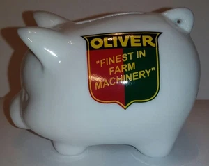 A Charming Oliver Tractor 3 3/4" Long Porcelain Piggy Bank - Picture 1 of 4