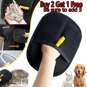 Pet Grooming Gloves Static Dedusting Brush Pet Hair Remover Brush Removing - Picture 1 of 12