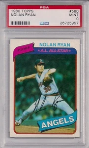 1980 Topps #580 Nolan Ryan PSA 9 Mint Angels HOF - Picture 1 of 2